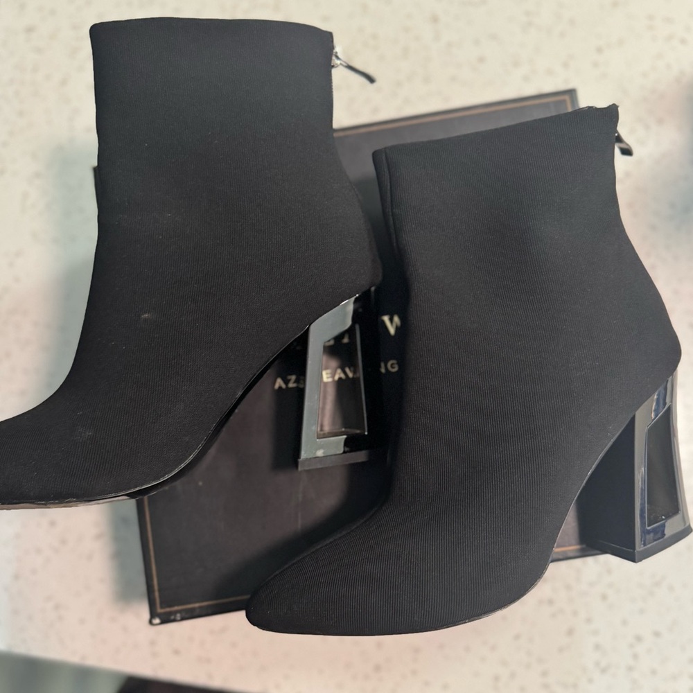 Azaela Wang Madison Dup Black Ankle Boots. Like new.